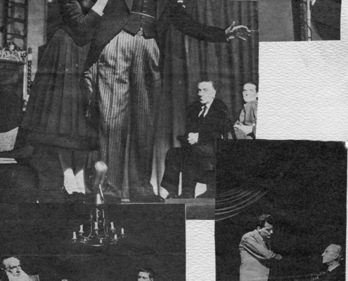 Foto sezione teatro Sergio Fantoni: La trilogia della villeggiatura di C. Goldoni. Regia di Giorgio Strehler. Con Valentina Fortunato, Tino Carraro, Sergio Tofano, Ione Morino, Marcello Giorda, Franco Graziosi, Ottavio Fanfani. 1954