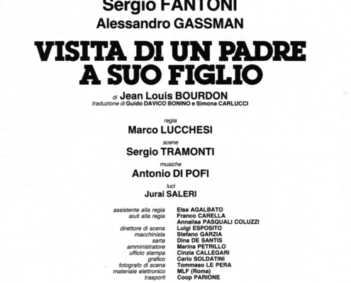 Visita di un padre a suo figlio di Jean-Louis Bourdon. Regia di Sergio Fantoni. Con Alessandro Gasman. 1990.