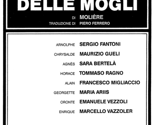 La scuola delle mogli di Moliere. Regia di Cristina Pezzoli. Con Sara Bertelà, Tommaso Ragno, Francesco Migliaccio, Maria Ariis. 1995.