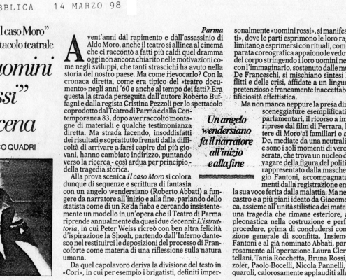 1998. Il caso Moro di Roberto Bufagni. Regia di Cristina Pezzoli.