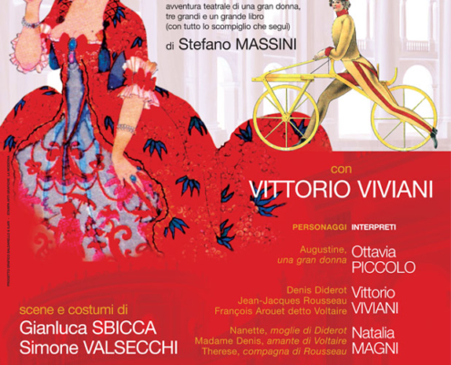 La Commedia di Candido da Voltaire. Di Stefano Massini. Regia di Sergio Fantoni. Con Ottavia Piccolo, Vittorio Viviani, Massimiliano Giovanetti, Natalia Magni, Francesca Farcomeni, Desireè Giorgetti, Alessandro Pazzi. 2008.